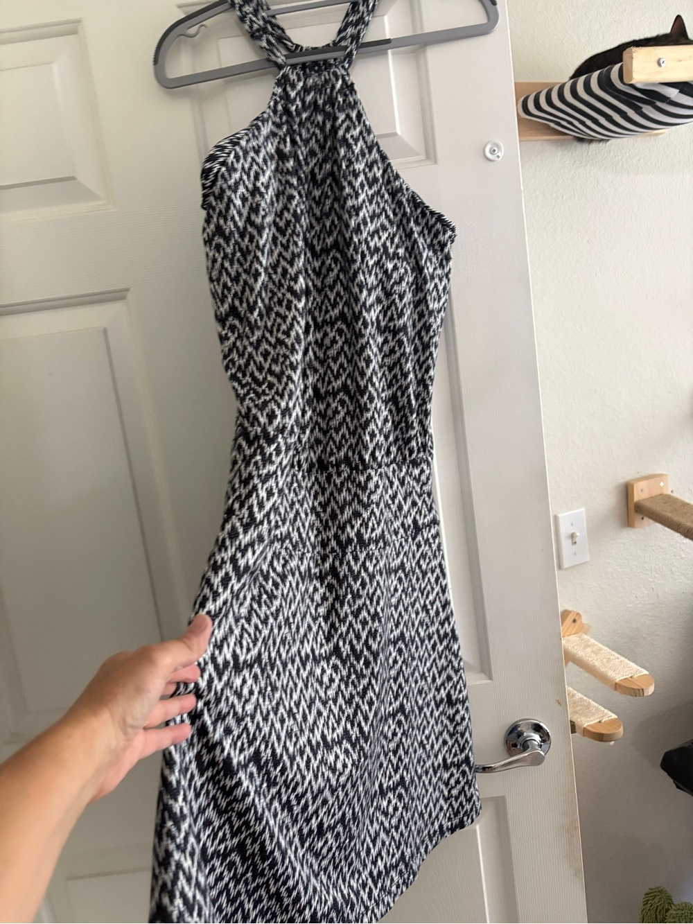 PrAna (M) Black and White halter dress